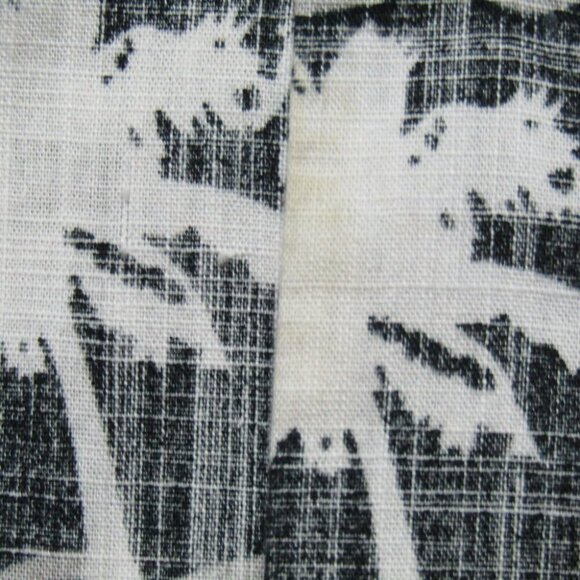 Pelagic Black Reverse Print Camp Shirt Size M Palm Tree Fish Tropical Button Up - Picture 12 of 12